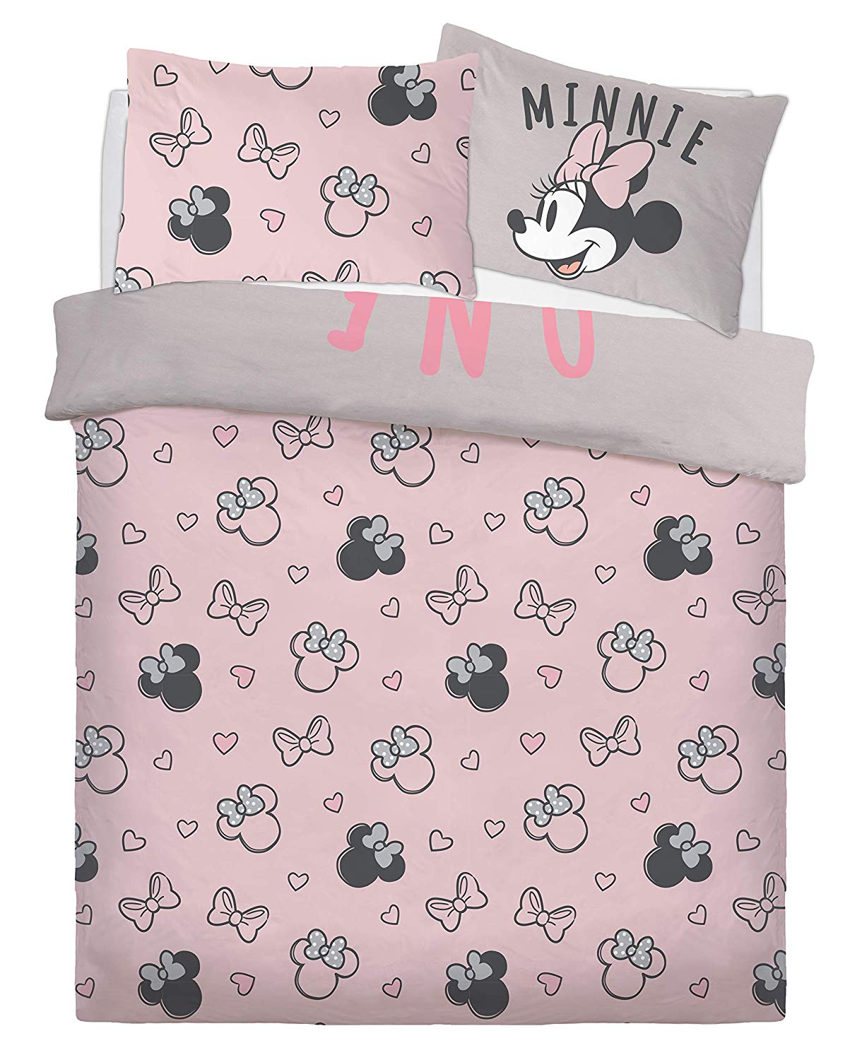 Disney Minnie Mouse One of a Kind Panel Double Bed Duvet Quilt Cover Set