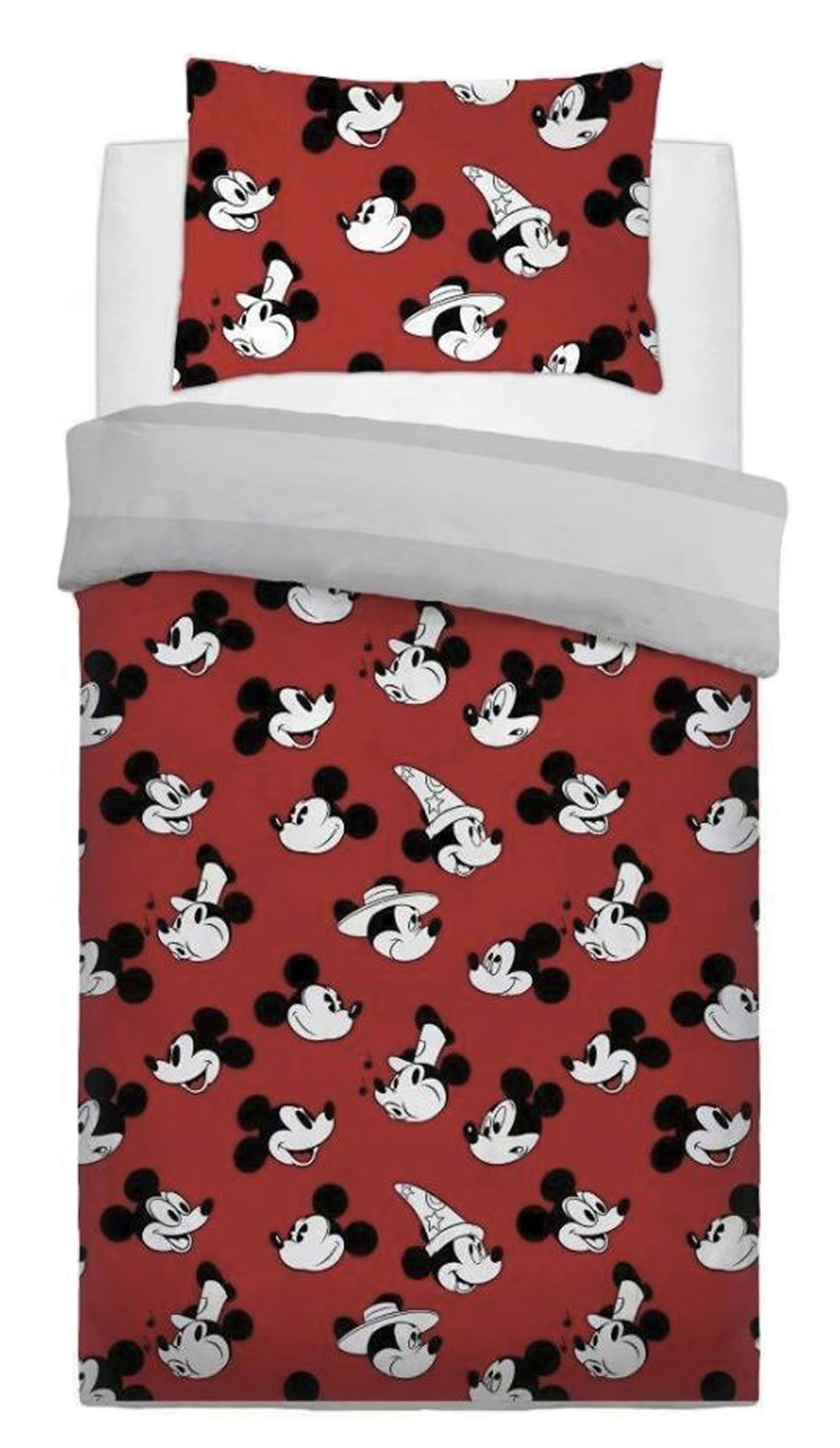 Disney Mickey Mouse True Original Panel Single Bed Duvet Quilt Cover Set