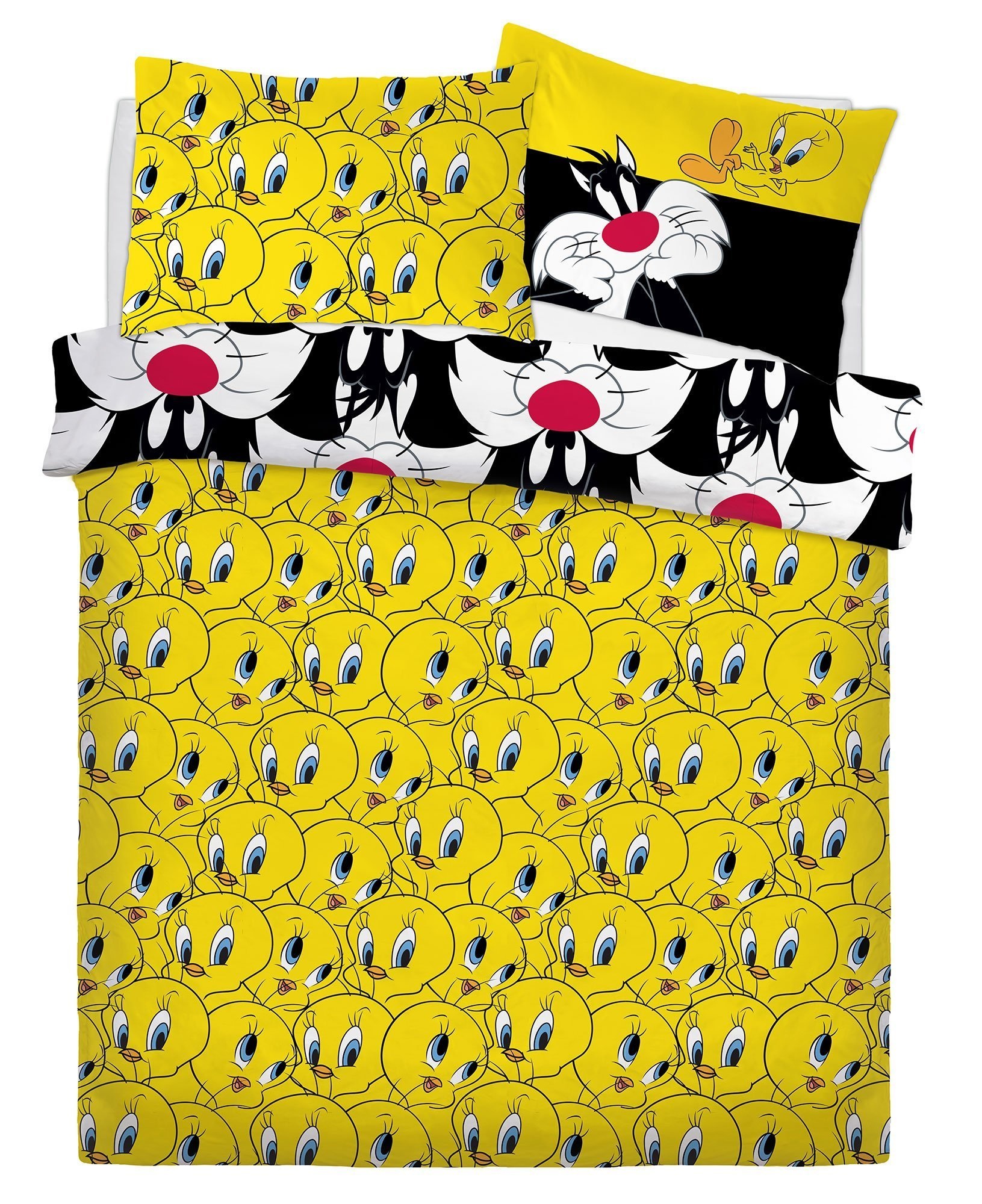 Looney Tunes Sylvester & Tweety Panel Single Bed Duvet Quilt Cover Set