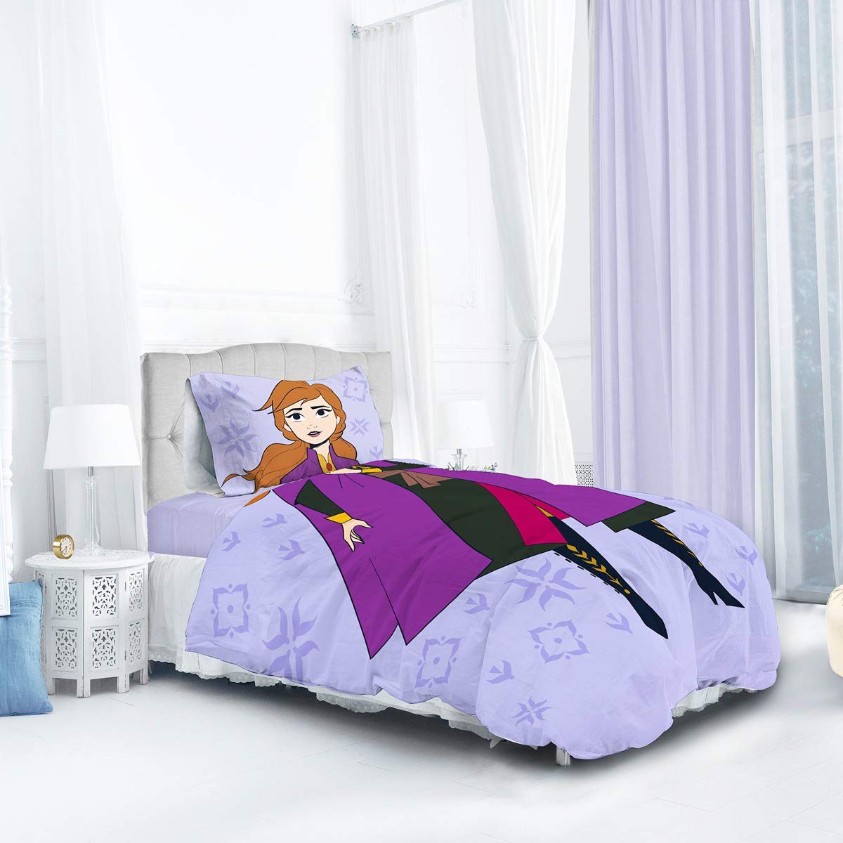 Disney Frozen 2 Sisters Kids Reversible Panel Single Bed Duvet Quilt Cover Set