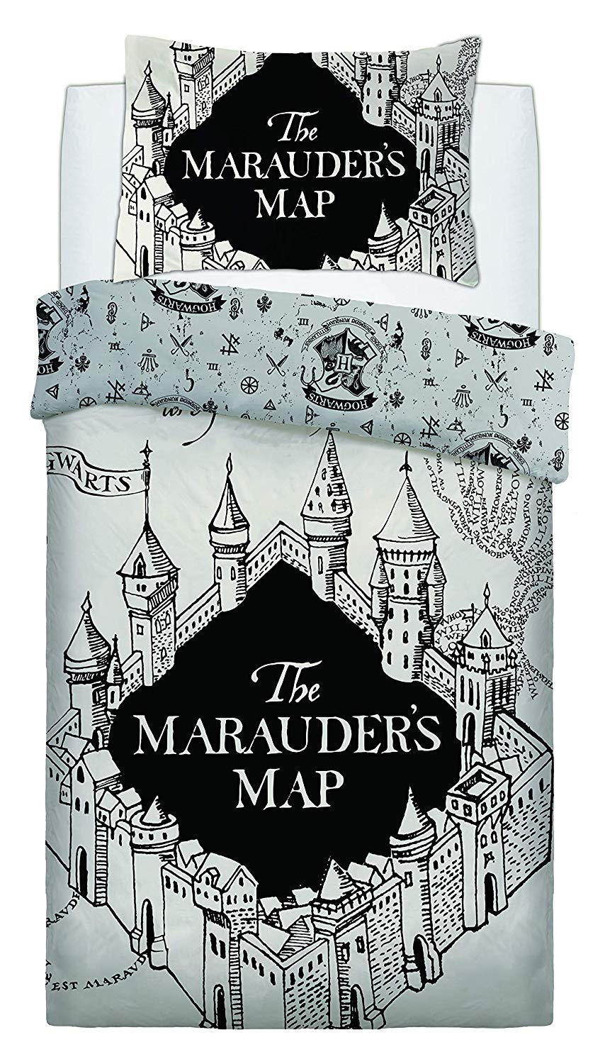 Harry Potter Marauders Map Panel Single Bed Duvet Quilt Cover Set