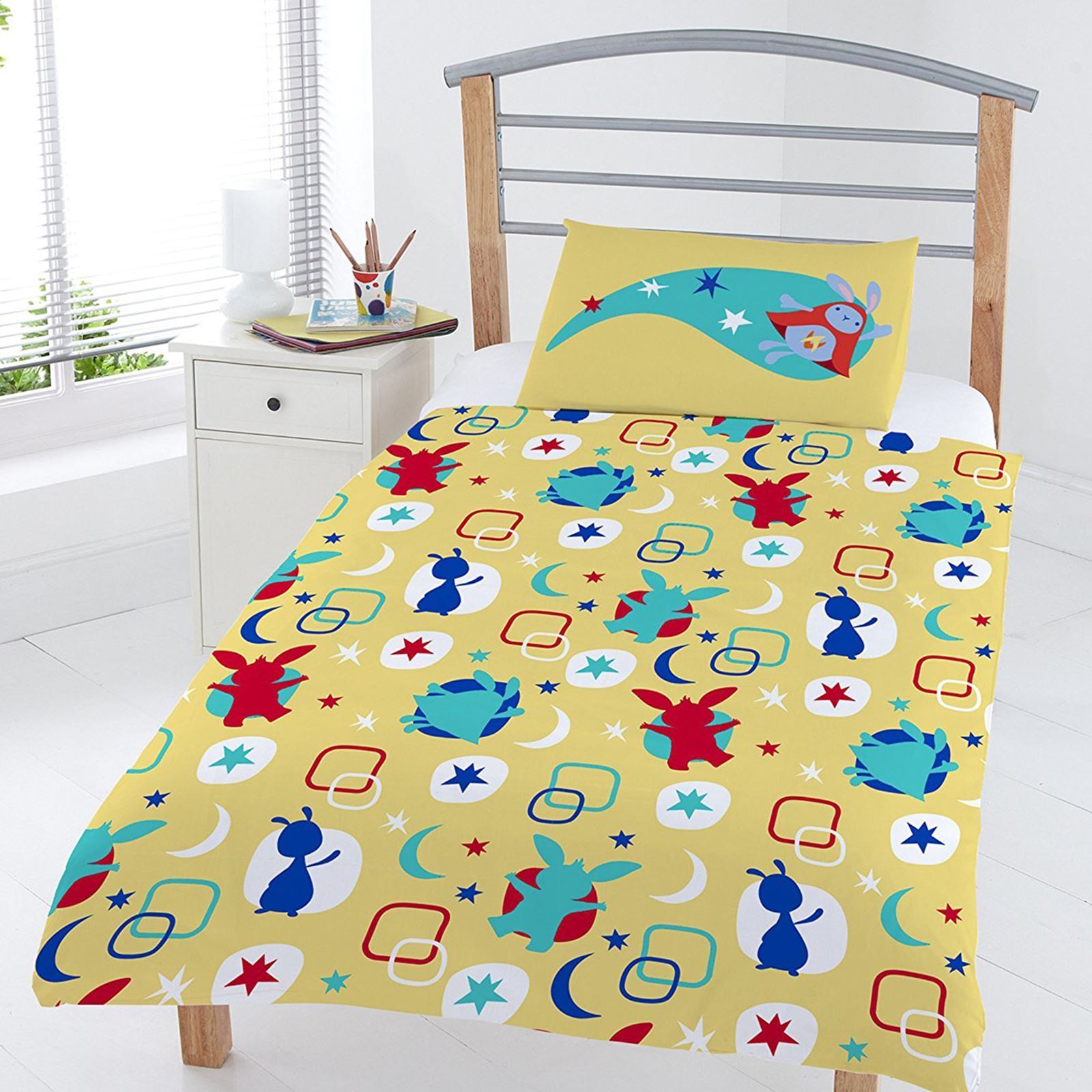 Bing Bunny Polycotton Rotary Junior Cot Bed Duvet Quilt Cover Set