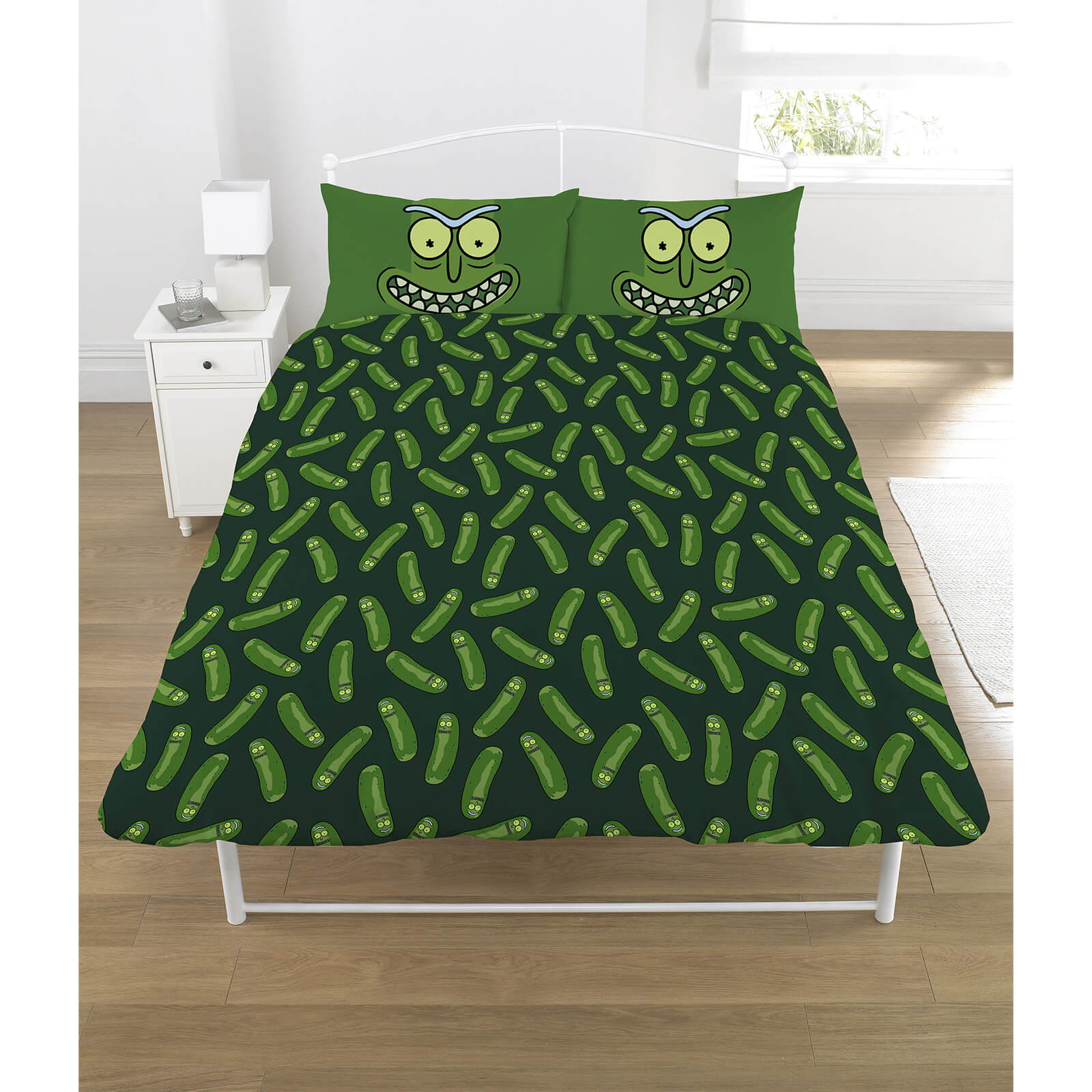 Rick & Morty Pickle Panel Single Bed Duvet Quilt Cover Set