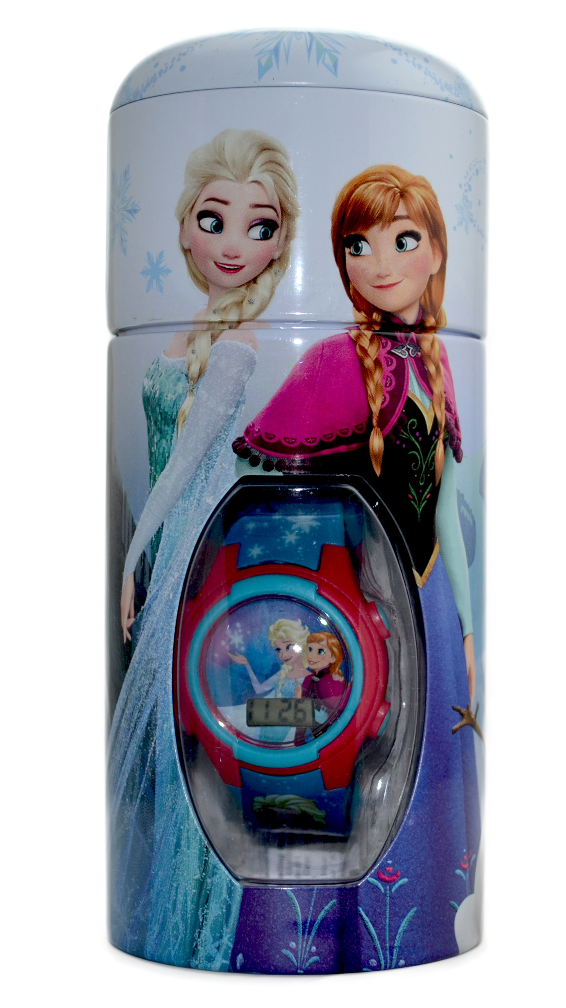 Disney Frozen Anna & Elsa 'Digital Metal Tin Gift' Wrist Watch