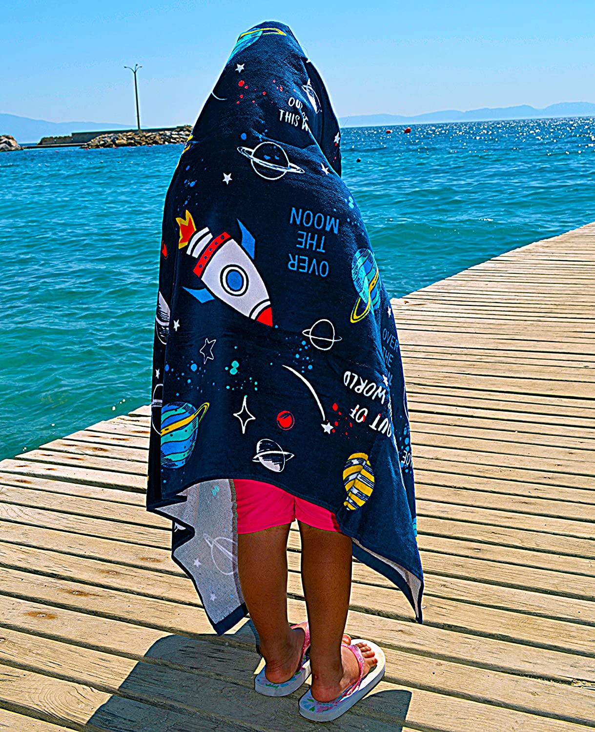 Kidâ€™s Beach Towel Space 'Out of This World' Printed