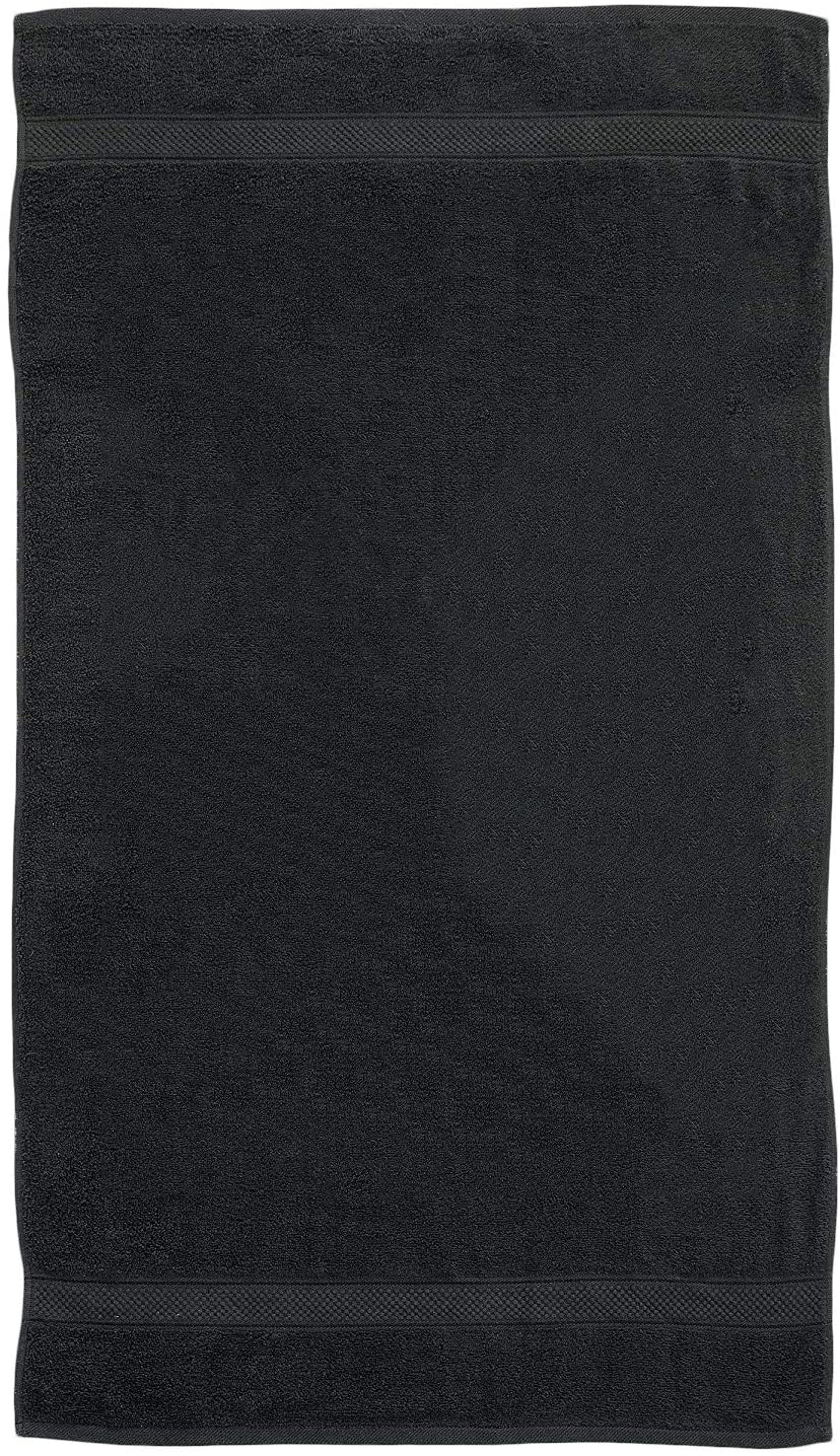 4 Pcs Hand Cotton Towel Bale Set Black Plain