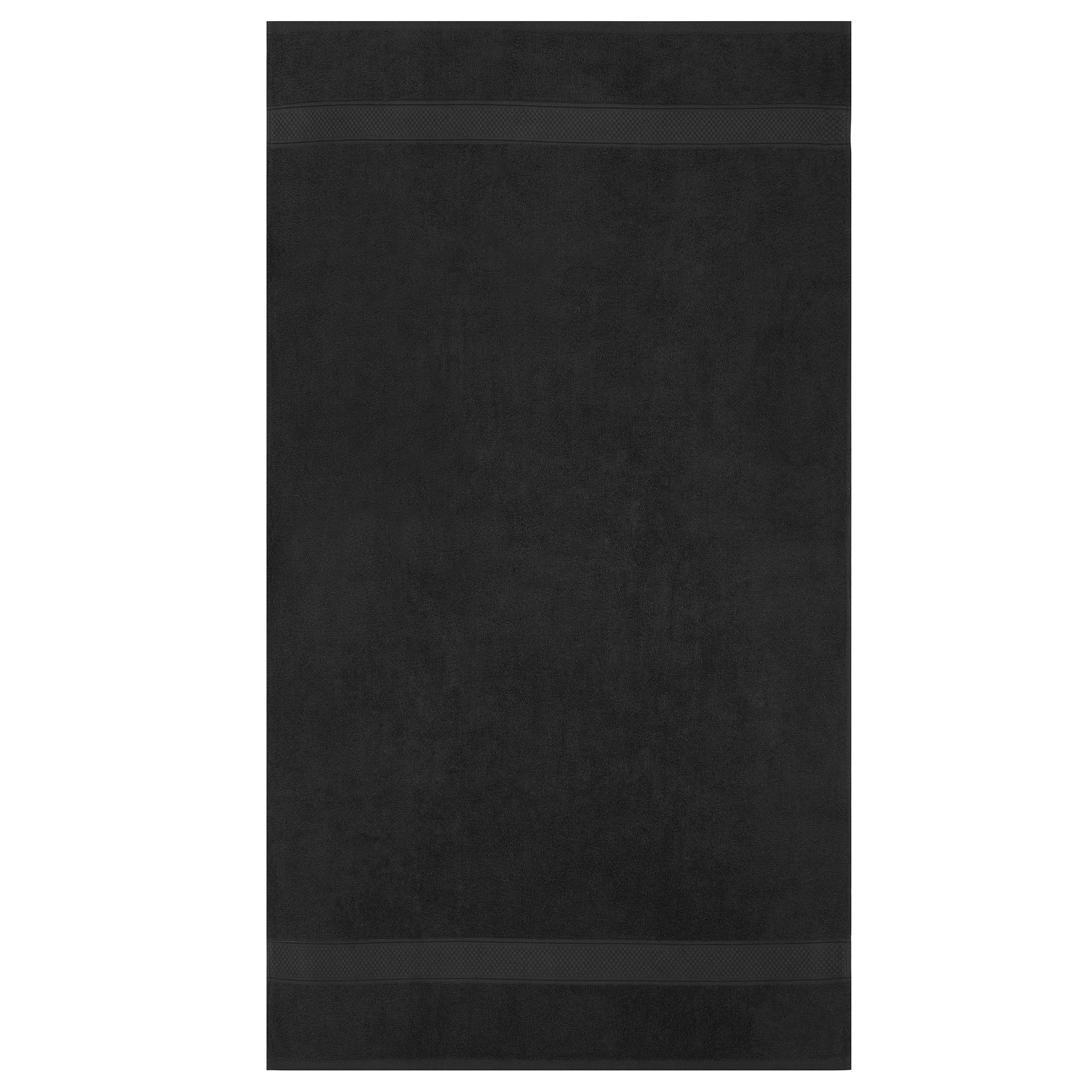 2 Pcs 100 % Cotton Premium Bath Sheet Towel Bale Set Black Plain
