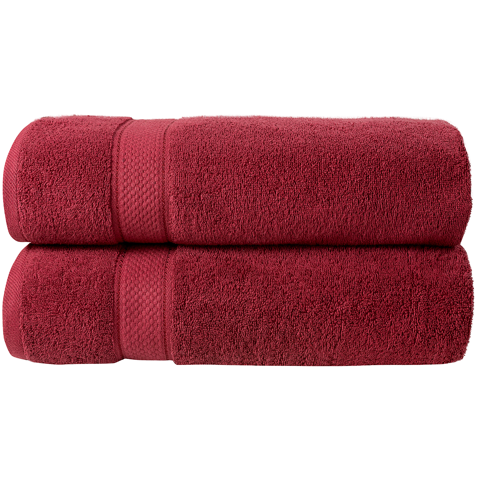 Bale Set 2pcs Burgundy Premium Plain Extra Large Bath Sheet Towel