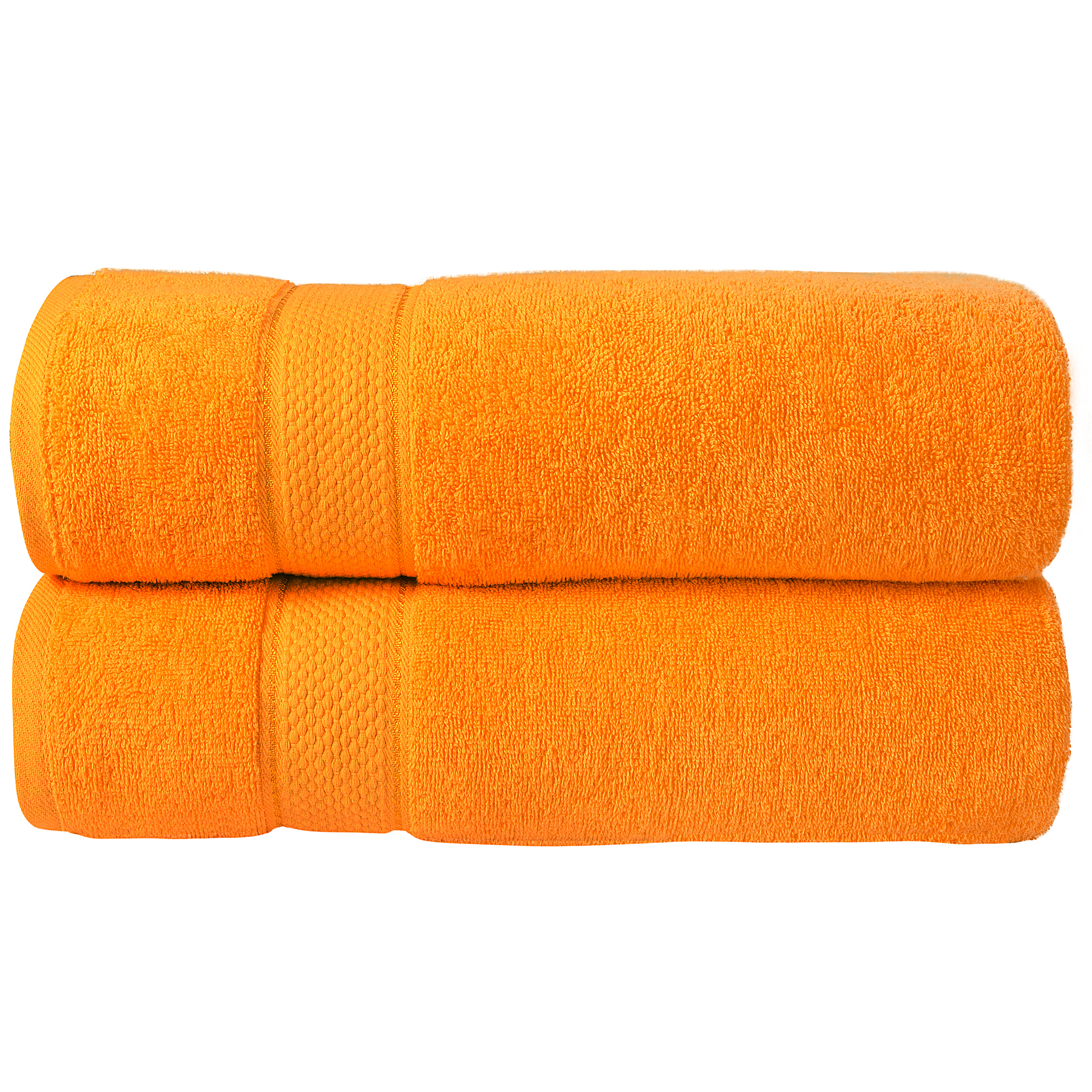 Bale Set 2pcs Orange Premium Plain Extra Large Bath Sheet Towel