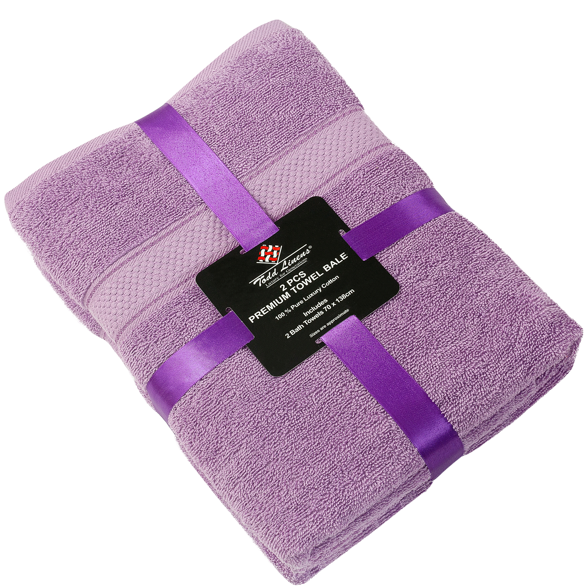 Bale Set 2pcs Lilac Plain Bath Towel