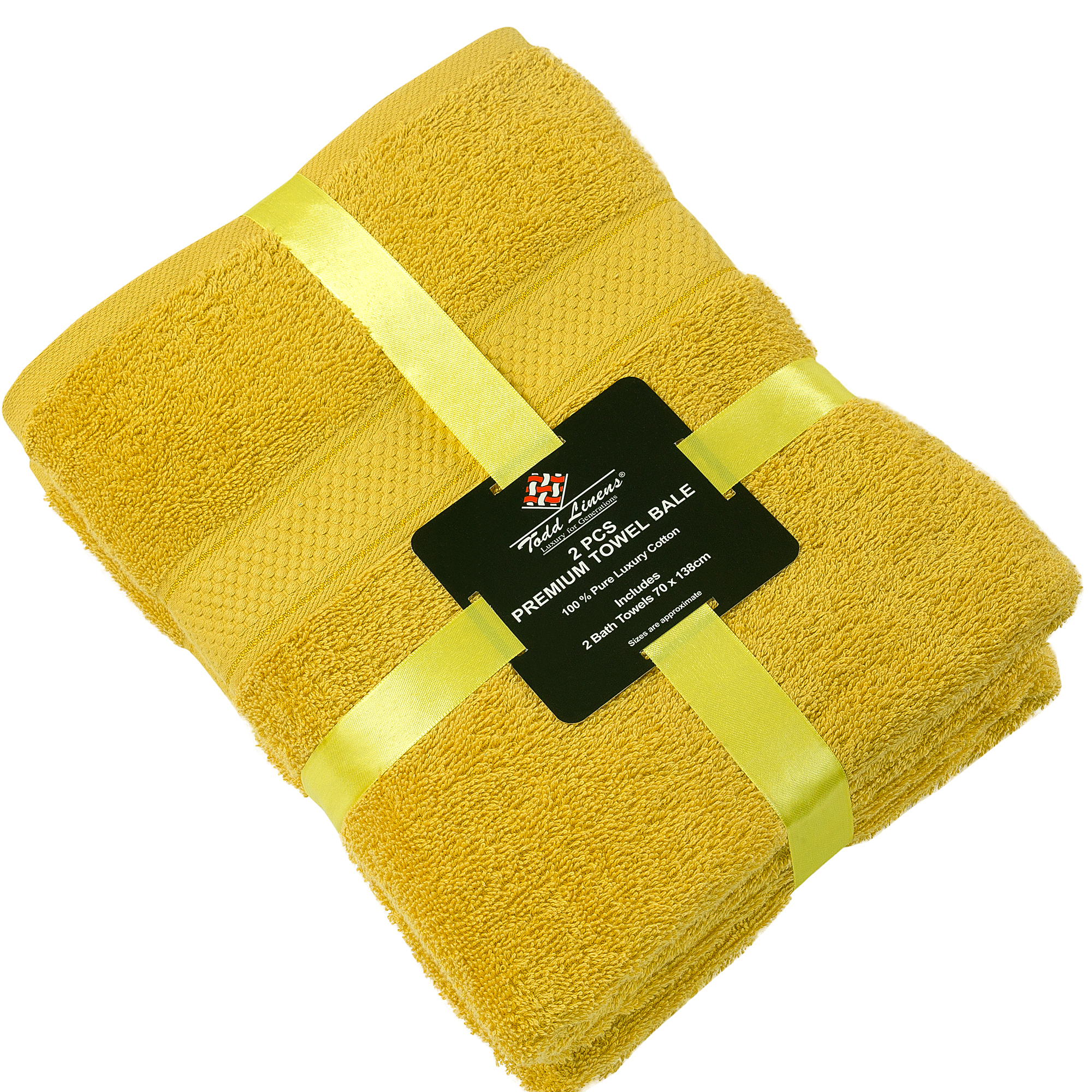 Bale Set 2pcs Mustard Plain Bath Towel