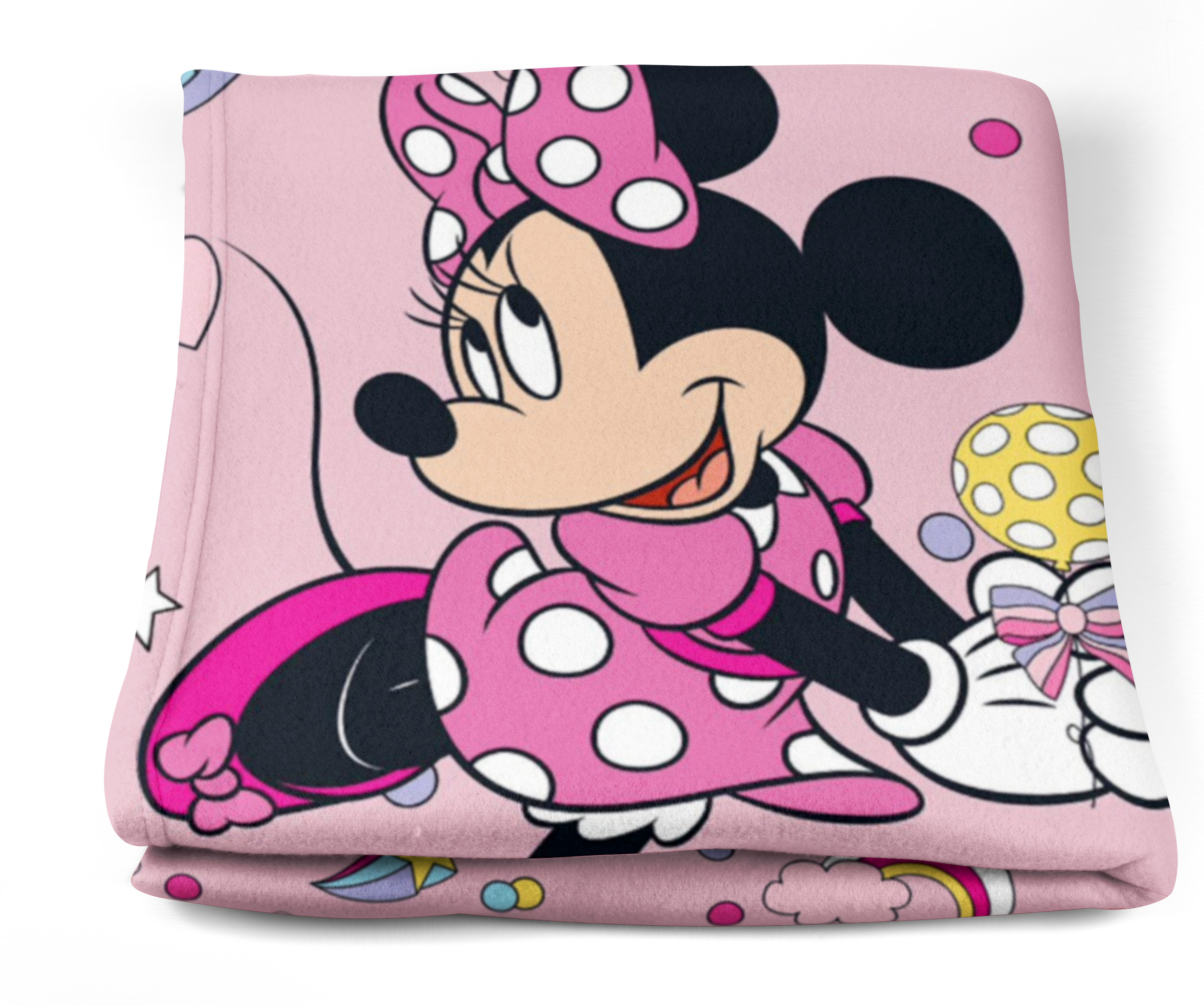Minnie Mouse Stars Panel Fleece Blanket Throw