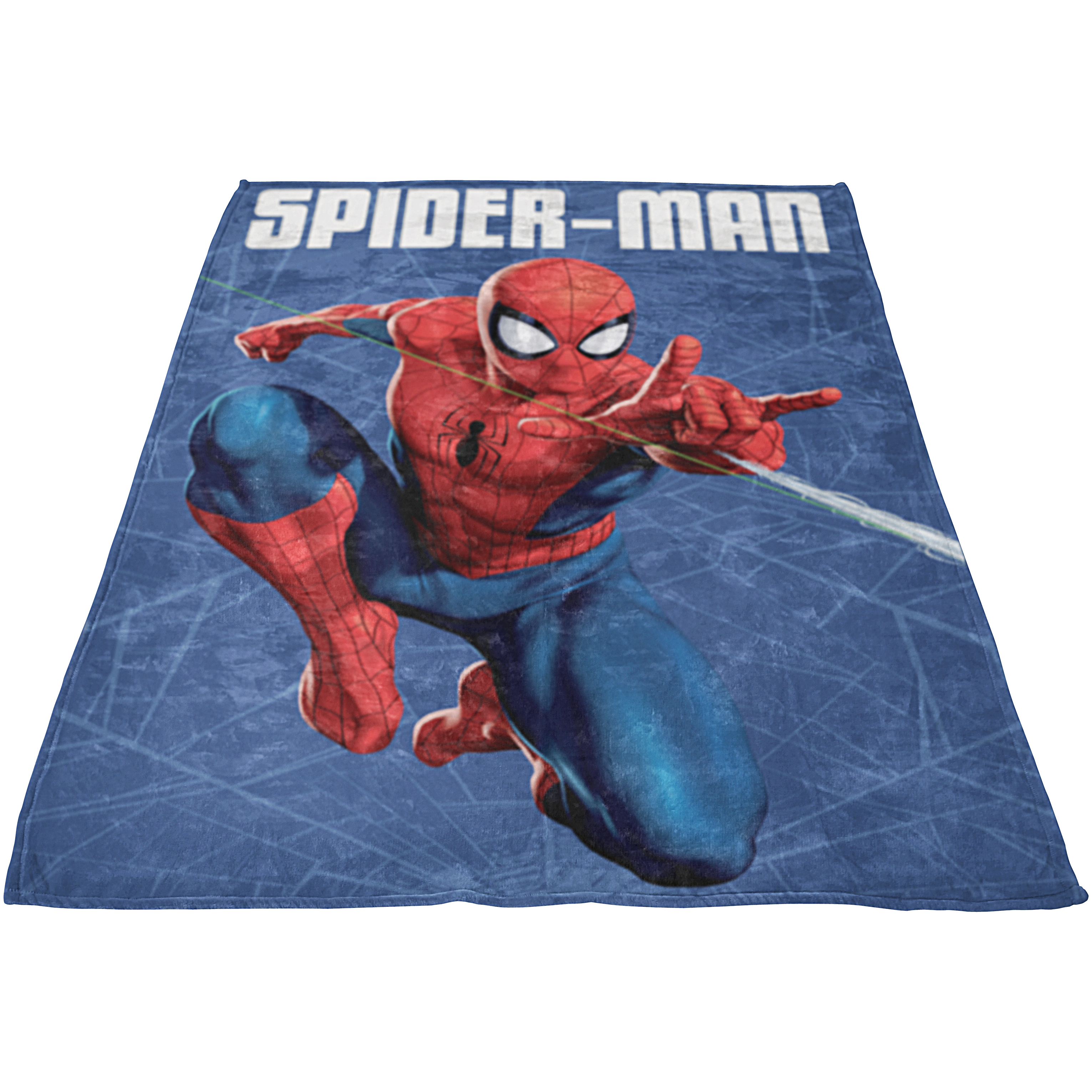 Disney Spiderman Web Panel Fleece Blanket Throw