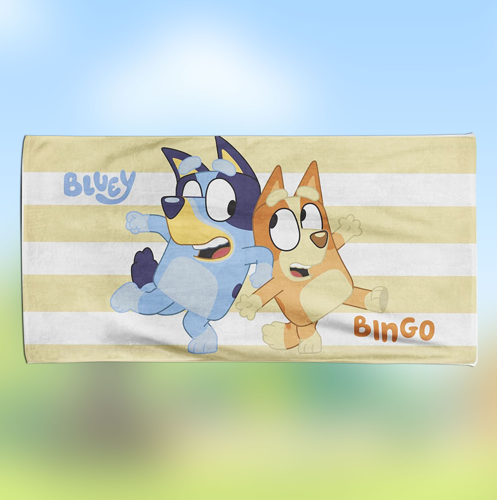 Bluey & Bingo Sisters New Printed Beach Towel