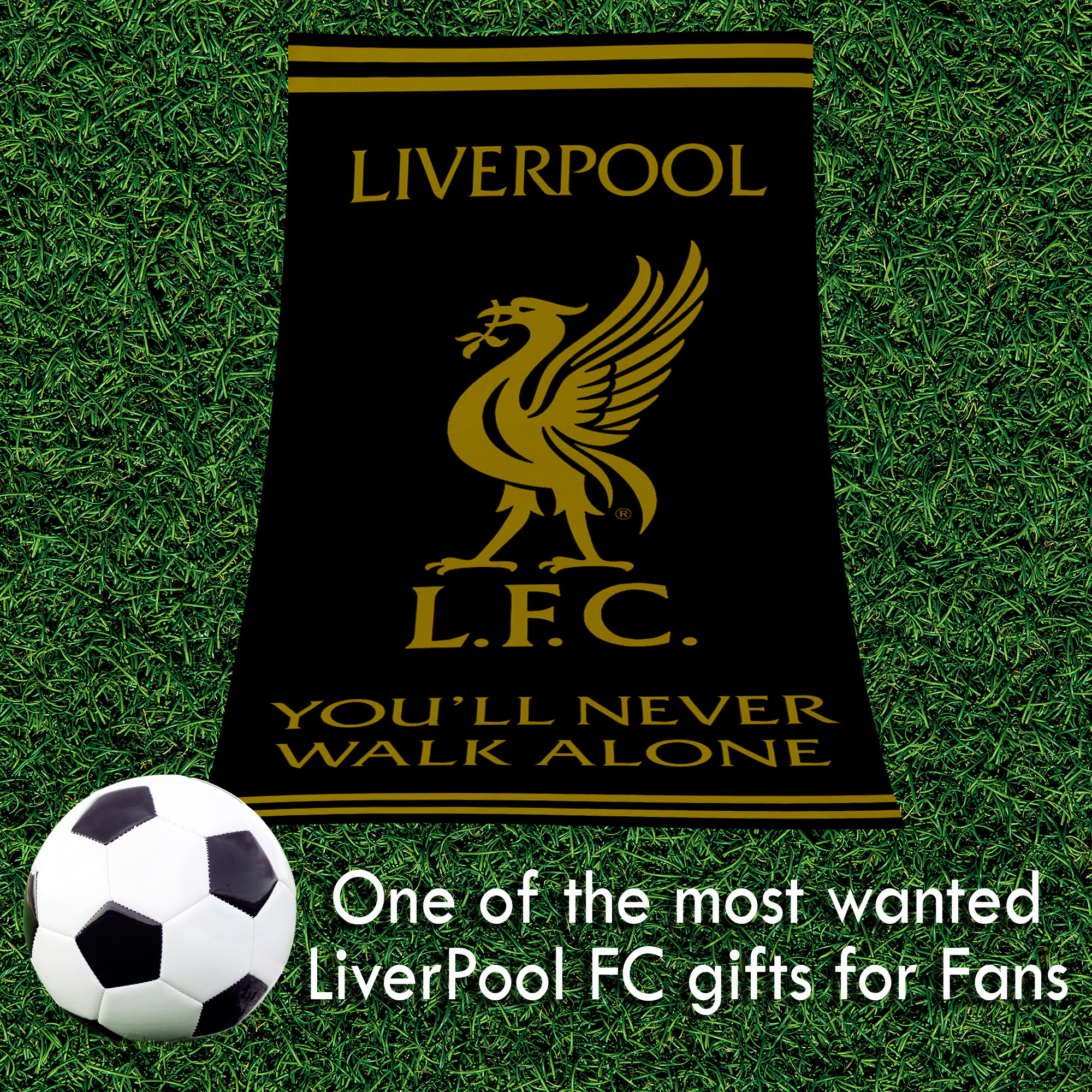 Official Liverpool Black & Gold Towel