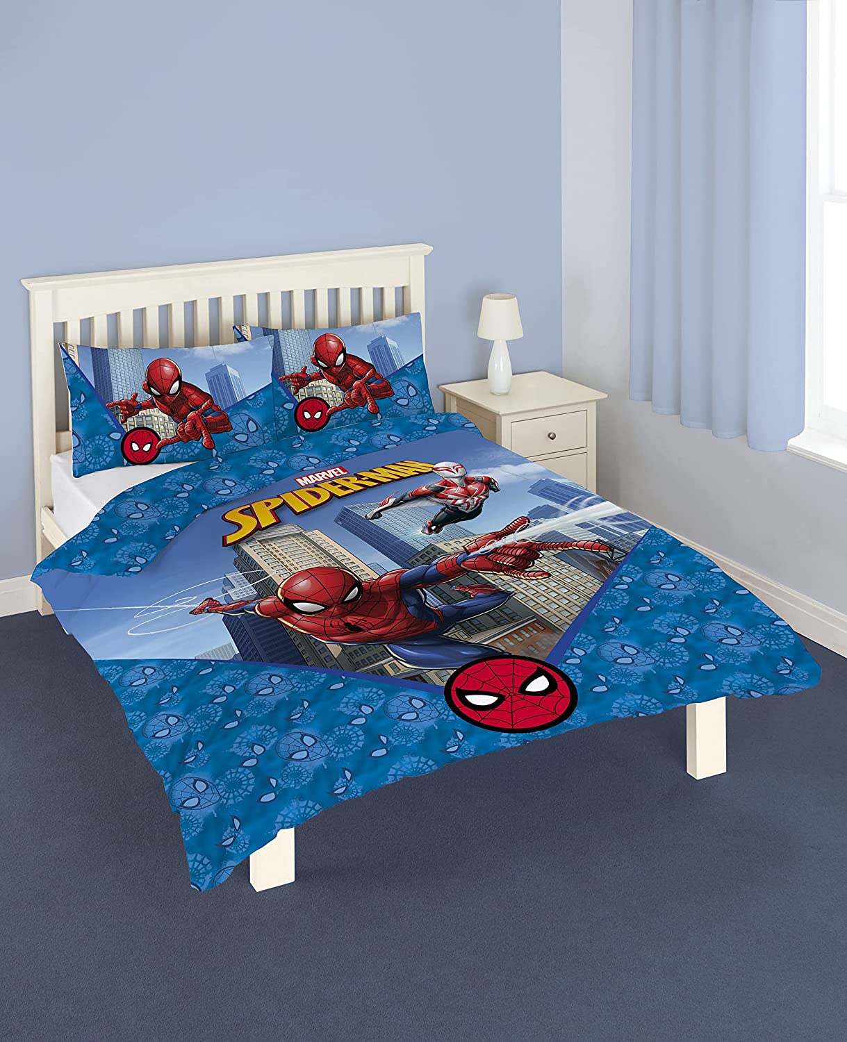 Spiderman New Panel Double Bed Duvet Quilt Cover Set