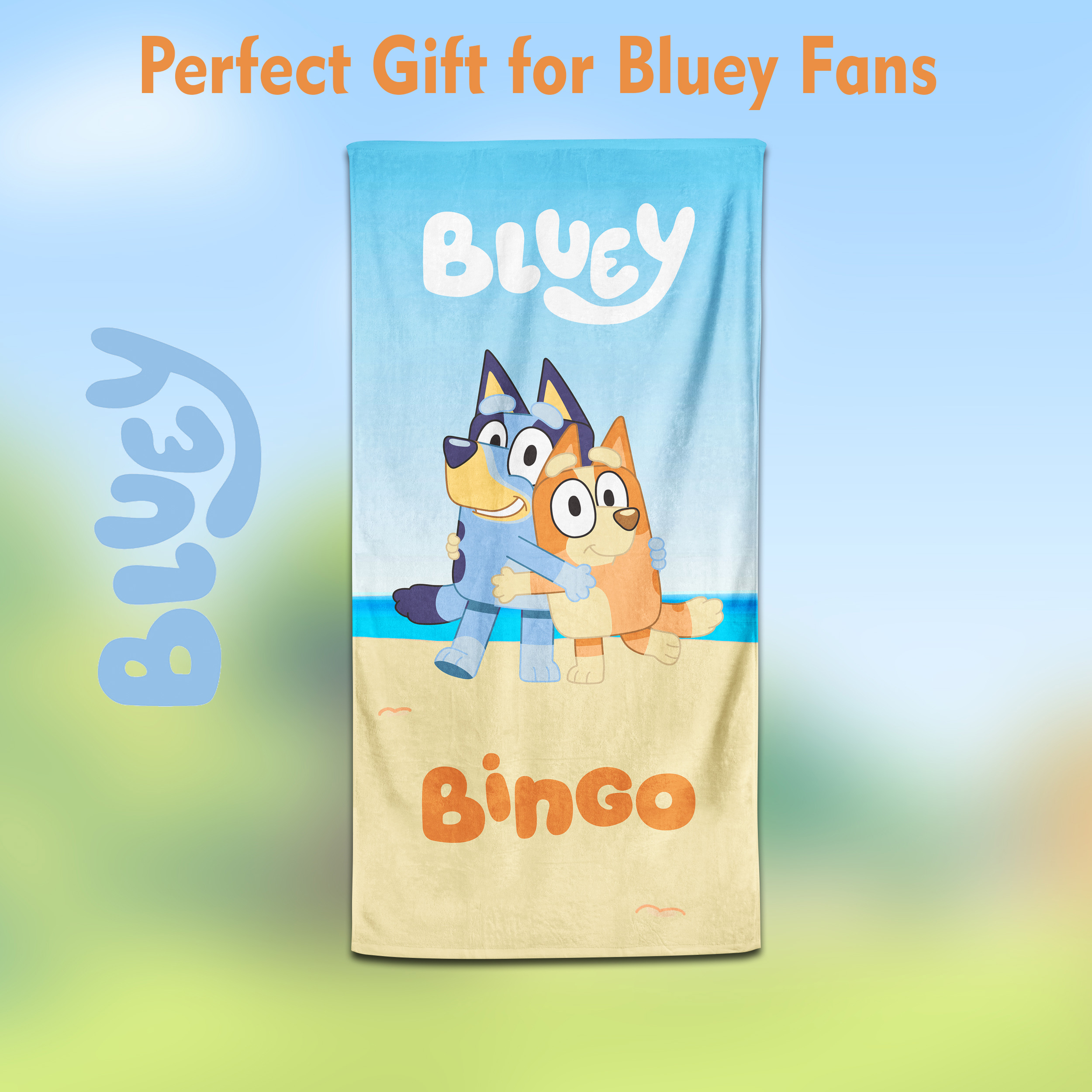 Bluey & Bingo Printed Beach Towel