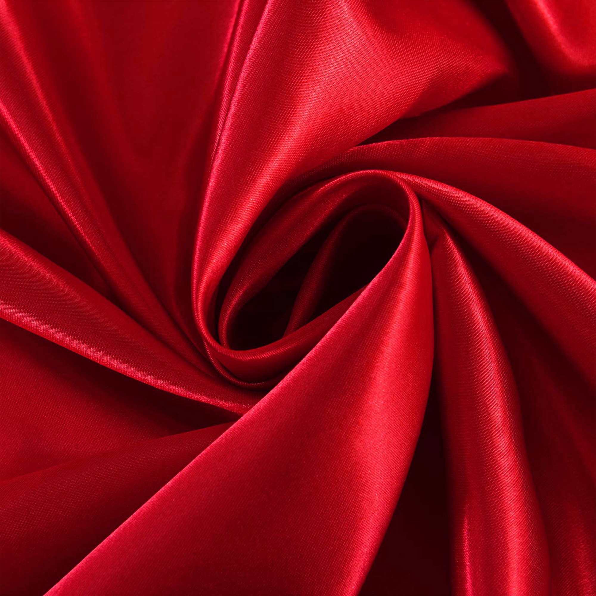 Red Satin Fitted Sheet Single Bed