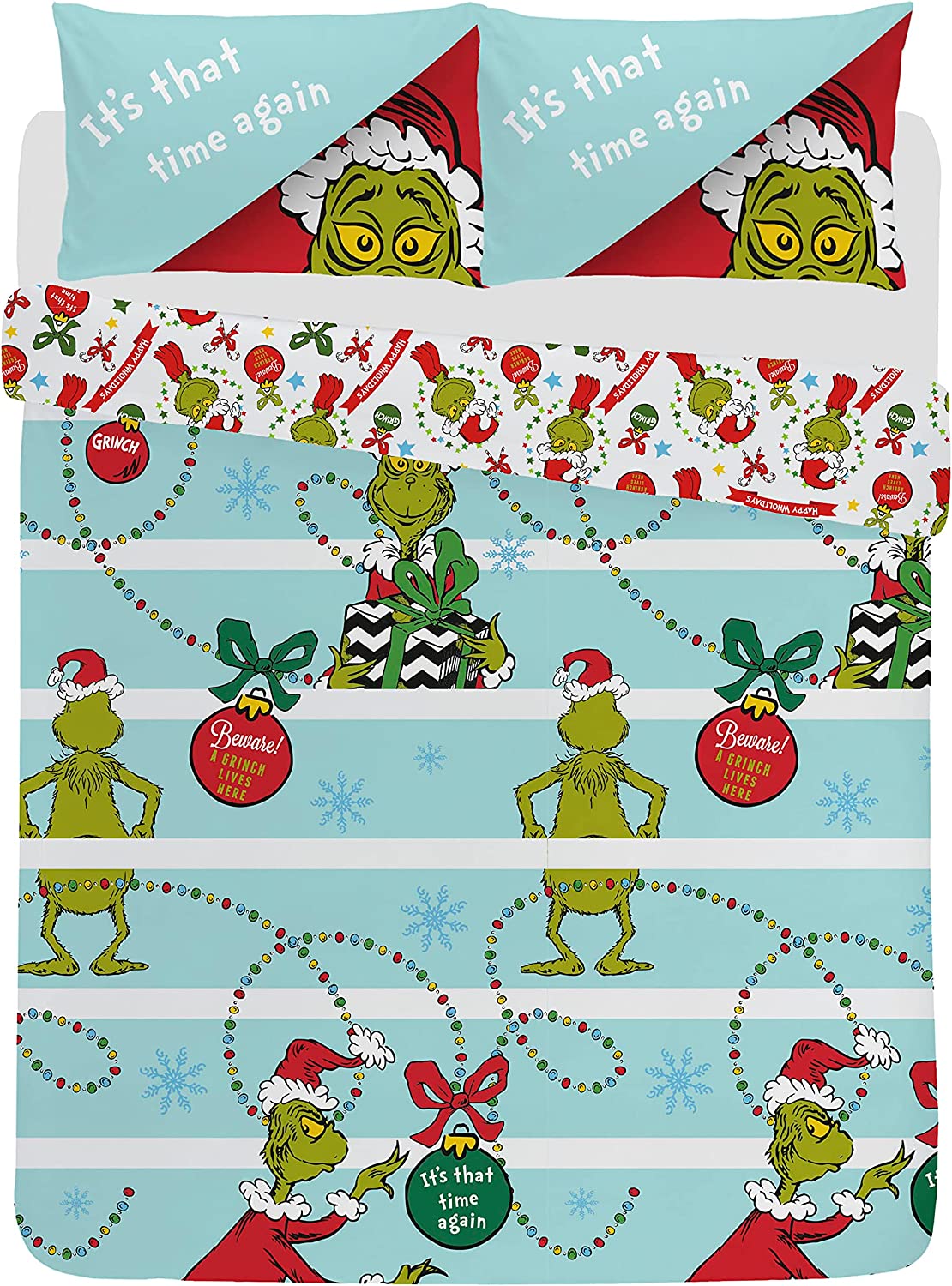 The Grinch That Time Rotary Double Bed Duvet Quilt Cover Set