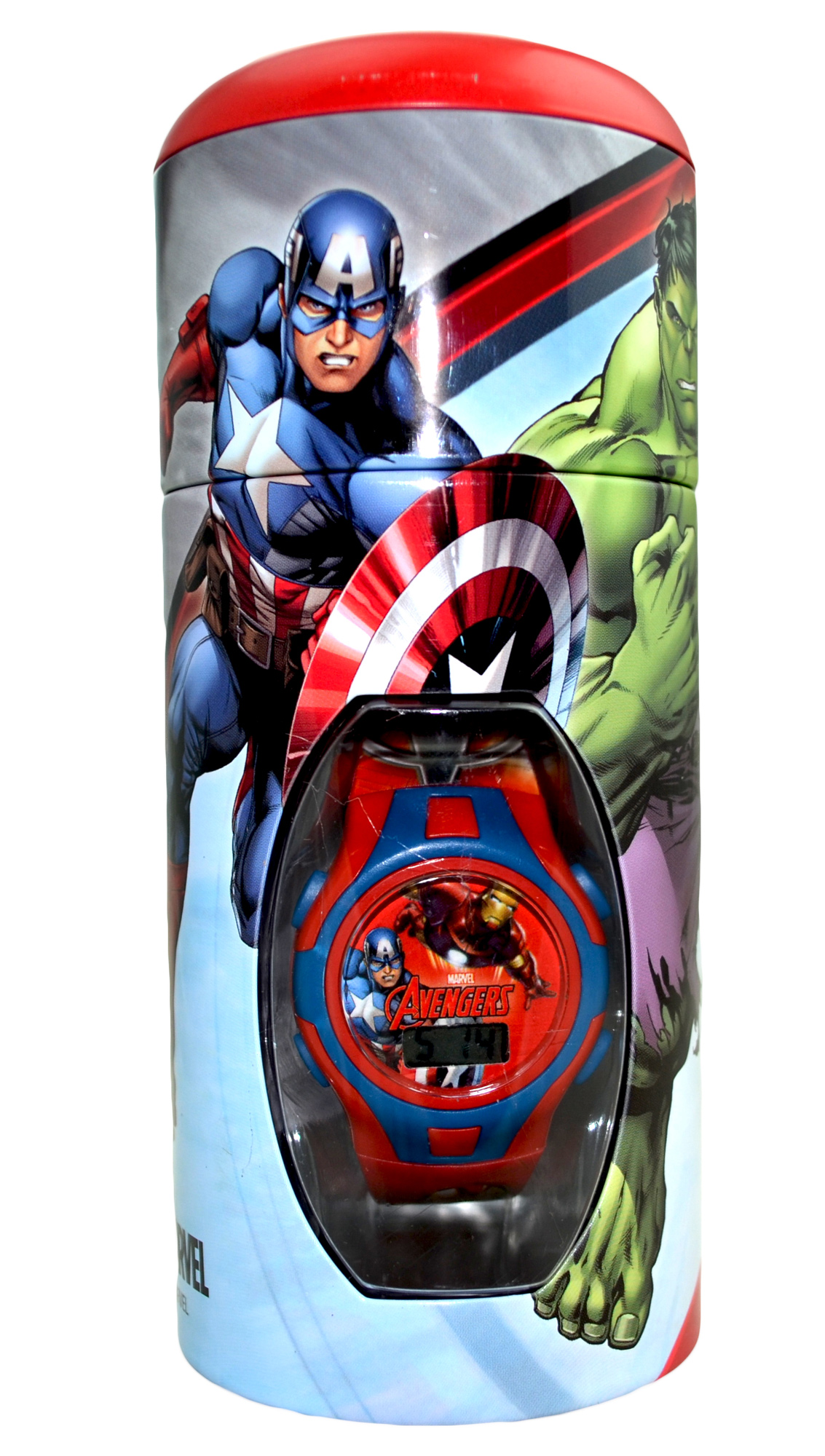 Avengers 'Force' Boys Digital Metal Tin Gift Wrist Watch