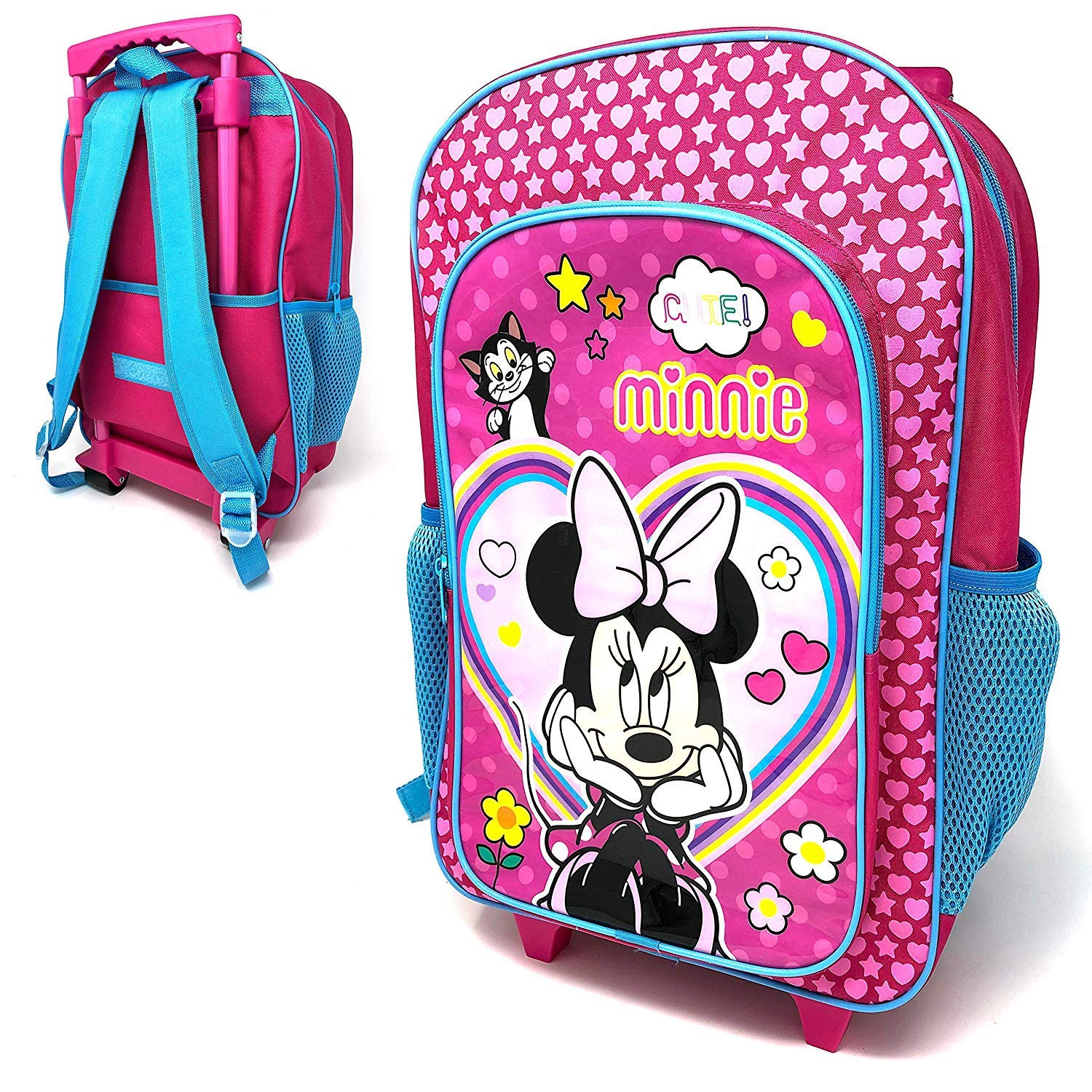 Disney Minnie Mouse Luggage Deluxe School Travel Trolley Roller Wheeled Bag