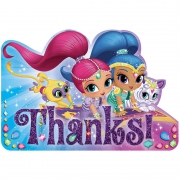 Shimmer & Shine Thanks Post Cards Party Accessories