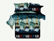 Paris Eiffel Tower Half Set Bedding Single Duvet Cover