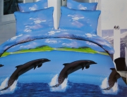 Sea Dolphin Half Set Bedding Double Duvet Cover