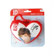 One Direction 'Liam' Plush Heart Shaped Backpack Clip School Bag Rucksack