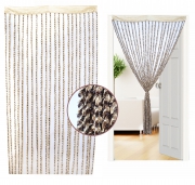 Non Brand String Curtain Gold Single Panel Pair