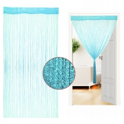 Non Brand Glitter String Curtain Aqua Blue Single Panel Pair
