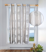 Non Brand Style Grey Silver Color Curtain 54inch Pair