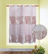 Non Brand Organza Velvet Pink Curtain Single Panel Pair