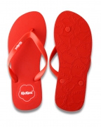 Brand Kickers 'Red Logo' Kids Unisex Summer Fashion Small Flip Flops Footwear