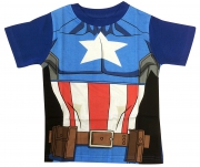 Marvel Avengers 'Captain America' Blue Round Neck 2 To 3 Years T Shirt