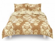 Damask Floral 'Cream' Reversible Rotary King Bed Duvet Quilt Cover Set