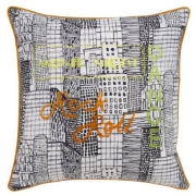 Catherine Lansfield Times Square Multi Embroidered Cushion Cover