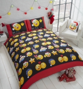 Emotions Emoticons 'Christmas Icons' Multi Reversible Rotary Double Bed Duvet Quilt Cover Set