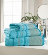 Towel Egyptian Cotton 'Pin Tuck Laggon' Plain Bath Sheet
