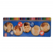 One Direction 50 Piece Colouring Pencils Tin Case Stationery