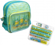Minions 'Le Buddies' with Stationery School Bag Rucksack Backpack