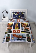 The Incredibles 2 'Retro' Rotary Single Bed Duvet Quilt Cover Set