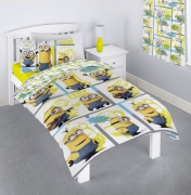 Minions 'Let' S Try Harder' Rotary Single Bed Duvet Quilt Cover Set