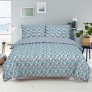 Geometric Shapes Reversible Rotary Single Bed Duvet Quilt Cover Set