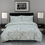 Marble Silver Reversible Rotary Single Bed Duvet Quilt Cover Set