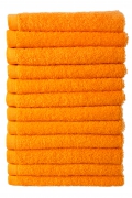 Bale Set 12pcs Orange No Border Plain Face Towel