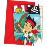 Disney Jake and The Never Land Pirates 6 Pack Party Invitations Accessories