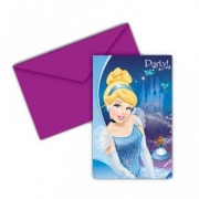 Disney Princess 6pc Party Invitations Accessories