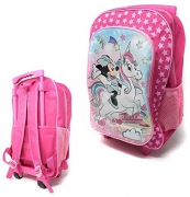 Minnie Mouse I Beleive In Unicorn Luggage Deluxe School Travel Trolley Roller Wheeled Bag