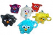 Furby 'Black, White, Blue, Yellow, Orange, Purple' Assorted 3 inch with Sound Keyring